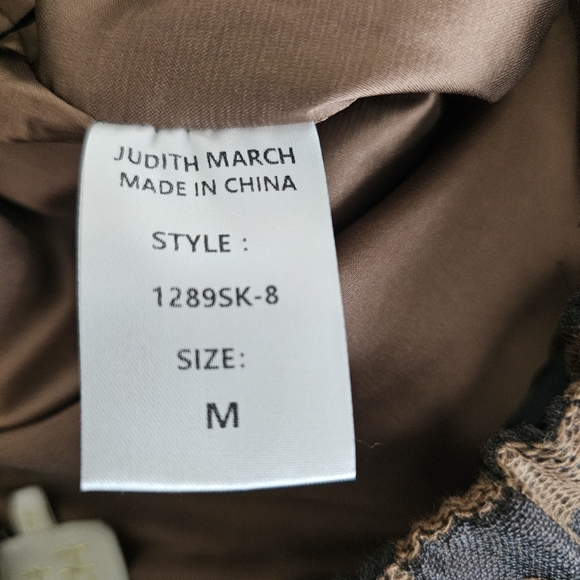 Judth March Brown Checkered Elastic Waist Wrap Skirt Womens Size Medium - Picture 4 of 7